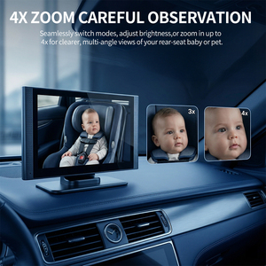 Dual Car <b>Camera</b> for for 2 Kids 7" HD 1080P Baby Monitor with Night Vision 360° Rotatable <b>Real</b>-Time Safety Monitoring ZD26 - Product Image 4