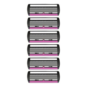 Six Edge Blades Manual Razor Metal Handle Imported Stainless Steel Razor Blades For Shaving - Product Image 3