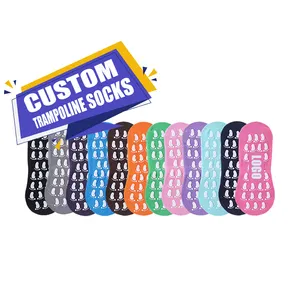 Calzini da trampolino con suola in gomma antiscivolo personalizzati con impugnatura antiscivolo calzini da trampolino antiscivolo con Logo personalizzato