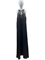 Robe de fête musulmane noire pour femmes Abaya avec robe intérieure Abayas de Ramadan Robe Caftan Vestidos Largos 2025