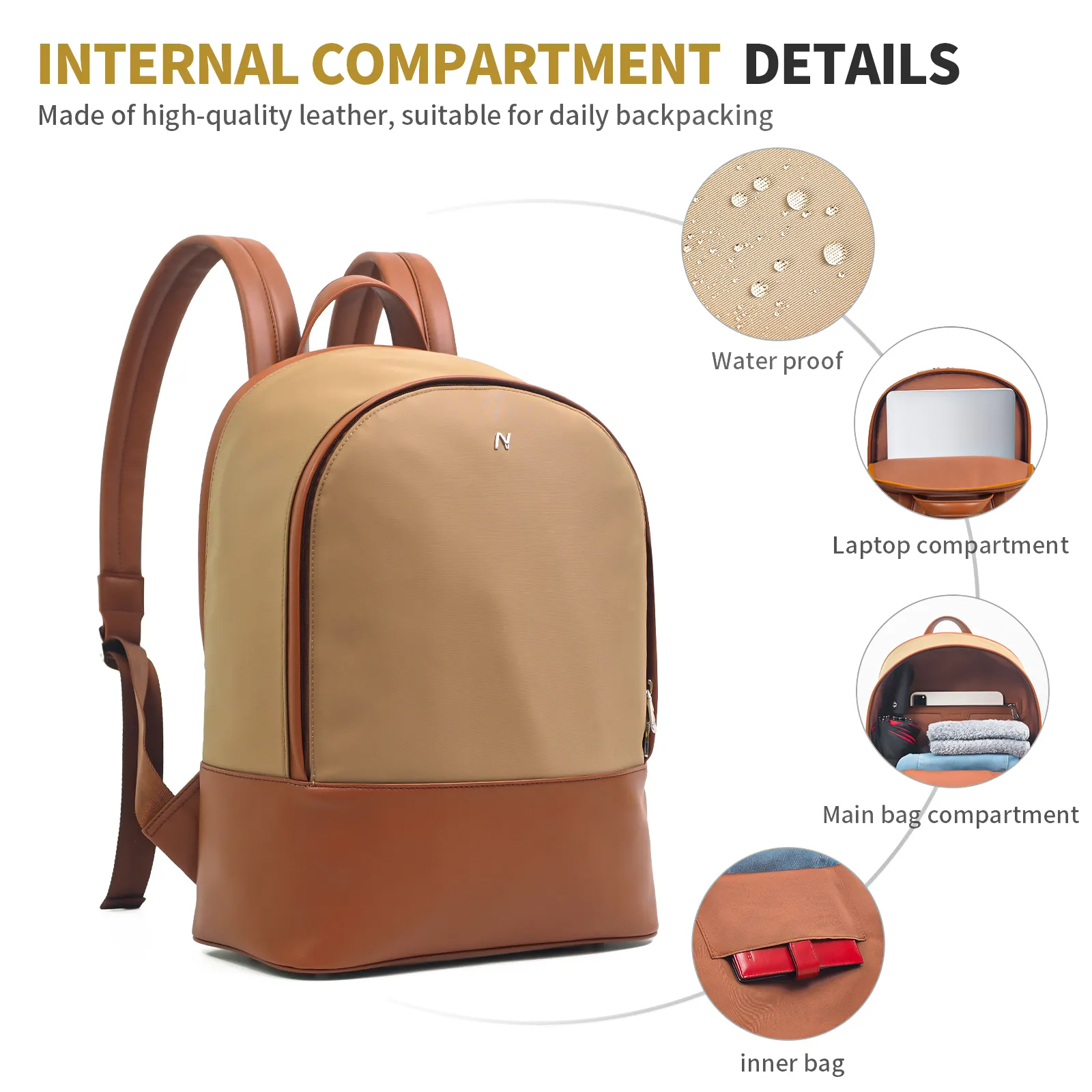 New fashion travel backpack daily laptop backpack hiking outdoor activities backpack