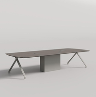 Ensemble moderne de bureau et de chaises de collaboration avec rangement rétractable pour écran insonorisant en bois pour le bureau