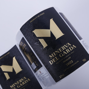 Luxury Textured Embossed Private <strong>Wine</strong> <strong>Labels</strong> Waterproof Raised Gold Foil Stamping <strong>Personalized</strong> Custom Red <strong>Wine</strong> <strong>Bottle</strong> <strong>Label</strong> - Product Image 3