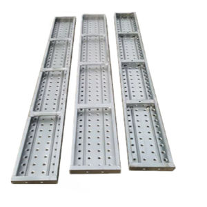 Plateforme de travail en acier galvanisé pour échafaudage, planche métallique avec crochet - Product Image 1