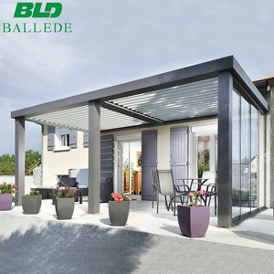 Système de structure de <span class=keywords><strong>pergola</strong></span> 6m x 4,5m, <span class=keywords><strong>prix</strong></span>, stores motorisés, modèles de <span class=keywords><strong>pergola</strong></span> avec toit en aluminium imperméable pour l'extérieur - Product Image 4