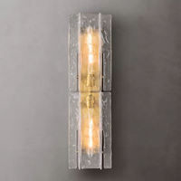 Applique murale LED moderne de luxe en verre cristal doré, barre longue, pour salon, chambre, hôtel, villa, éclairage décoratif