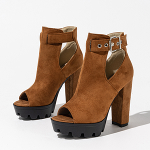 รองเท้าส้นสูงแบบรัดส้น รุ่นใหม่ กันน้ำ ดีไซน์ปากปลา สไตล์โรมัน ใส่สบายสำหรับฤดูร้อน ลดราคาพิเศษ - Product Image 6