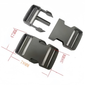 Hebilla de Liberación Rápida con Correa Lateral, Cierre de Cordón, Cinturón Ajustable Doble de Plástico, Hebillas Laterales de Liberación Rápida para Equipaje, Mochila, Correas - Product Image 3