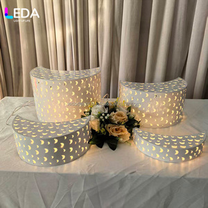 LEDA Nouveau présentoir en forme de croissant pour buffet de desserts, gâteaux, collations, repas, pause-café, présentoir alimentaire pour décoration de centre de table de mariage - Product Image 4