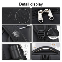 Sac à dos pour ordinateur portable imperméable pour l'école et les affaires, bretelles réglables, plusieurs compartiments, design unisexe, logo personnalisé, livraison rapide