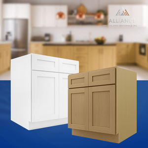 Custom Kitchen Cabinets <b>White</b> Oak | Factory Direct Kitchen Cabinets For American Residential Projects | Oak Wood Kitchen Cabinet - Product Image 1