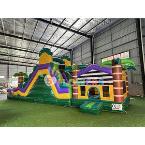 <span class=keywords><strong>Casa</strong></span> hinchable de carrera de obstáculos inflable gigante con tobogán equipo de carrera de obstáculos de <span class=keywords><strong>Guerrero</strong></span> ninja de <span class=keywords><strong>la</strong></span> selva tropical a <span class=keywords><strong>la</strong></span> venta - Product Image 3