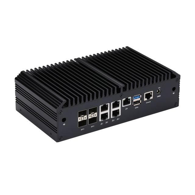 Kansung PC Mini Intel Atom C3758 Denverton Processor Type-c USB 3.0 Industrial PC 4*10G SFP+ 5*2.5G LAN Mini Server