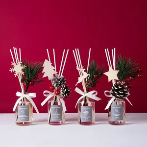 Christmas essential oil incense reed diffuser supplies air freshener reed diffuser glass bottle reed diffuser essential oil