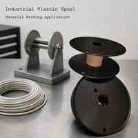 Bobine en plastique industrielle moulée par injection sur mesure avec disques à bride ronde pour câbles et matériaux flexibles OEM ODM