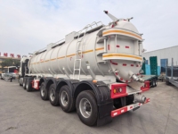 Semi-remorque citerne en acier à 3 essieux de 30 à 60 m3 avec une charge utile de plus de 30 tonnes et une longueur de 13 m pour le transport d'huile et de diesel
