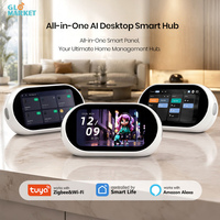 Tuya – Hôte de contrôle de bureau 5 pouces avec commande vocale IA, passerelle multi-protocoles WiFi/IR/BLE/Zigbee Mesh pour la domotique