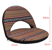 Chaise de stade inclinable, chaise de sol rembourrée avec support dorsal, chaise de plage légère en tissu Oxford 600D, style Sadu arabe