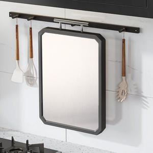 Planche à découper 100% titane pur, pour légumes et viande, double face, en acier inoxydable 304, planche à découper en titane pour la cuisine - Product Image 5