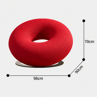 Fauteuil d'appoint Donut de luxe nordique, chaise de salon créative et design pour salon et hôtel