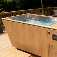 Bains froids MEGA avec contrôle intelligent par application WiFi, pompe et moteur automatiques, 1,9 m, 2 personnes, acier inoxydable 316, 650 L, IP4/5, livraison en 10 jours
