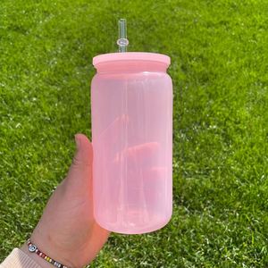 <b>Macaron</b> Colorful Drinking Tumblers 5 Colors Mixed 16Oz Plastic Soda Can - Product Image 3