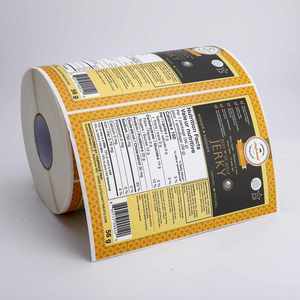 Étiquettes personnalisées rectangulaires en vinyle imperméables, résistantes à la chaleur et écologiques pour bœuf séché, impression couleur, autocollants en rouleau pour emballage - Product Image 3