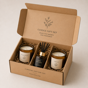 Luxury Airplane Style Corrugated Paper Box with Custom Inserts for Candle Gift Set Packaging Foldable Cardboard Mailing Box