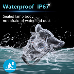 Luces de Motocicleta de Alta Potencia con Forma de Cabeza de Vaca, Lámpara de Trabajo LED de 30w, Luz Auxiliar Blanca Ámbar para Automóvil Universal - Product Image 4