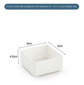 Boîte de rangement carrée moderne en plastique, miroir de bureau peu encombrant, armoire multifonctionnelle pliable pour cosmétiques et bijoux - Product Image 6