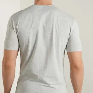 Maglietta sportiva per il fitness da uomo muscolare di alta qualità maglietta elastica semplice per uomo