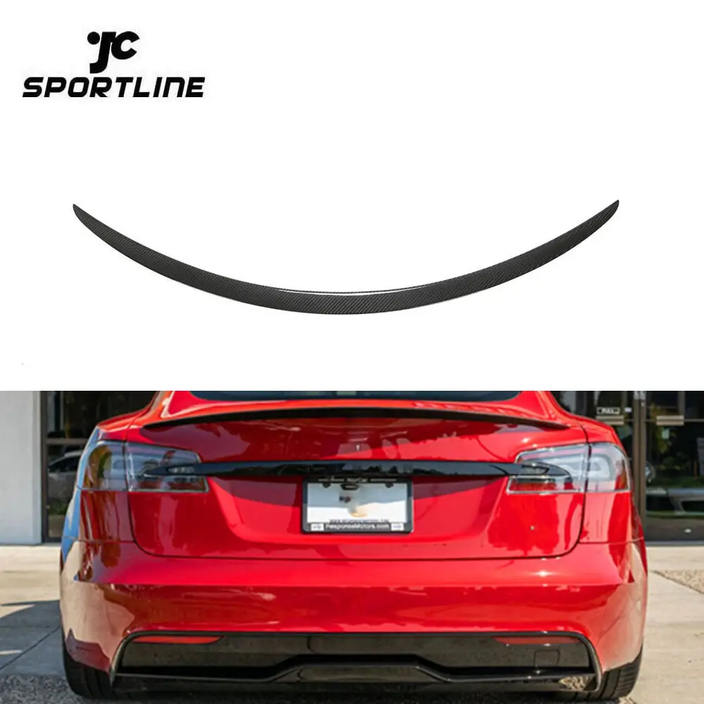 Сухое углеродное волокно, электрический автомобиль, модель S Ducktail, спойлер для Tesla, модель S, клетка 2012- 2022