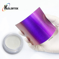 Poudre de pigment Aurora vert émeraude de qualité cosmétique Kolortek, effet multichrome, pour maquillage des yeux