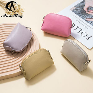 AndoBag Mini Monedero para Mujer, Piel de Vaca Genuina, Diseño Simple y Moderno, Bolsa de Almacenamiento con Cremallera, Cartera de Gran Capacidad 9275 - Product Image 1