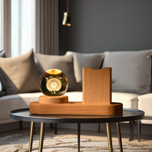 Lámpara de Cristal LED de Madera, Color, Tamaño <span class=keywords><strong>y</strong></span> Forma Personalizables, OEM/ODM Disponible, Decoración para el Hogar, Caja de Regalo - Product Image 6