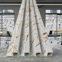 Panneau mural WPC insonorisant, ignifuge et absorbant le son, design géométrique moderne gaufré Damas, garantie 3 ans, design graphique, pour salle de sport
