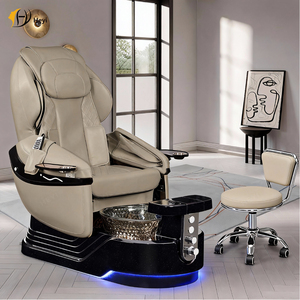 Sillón de Pedicura para Salón de Belleza con Reposapiés y Respaldo Ajustable, Silla de Pedicura con Sistema de Hidromasaje - Product Image 5