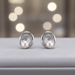 Elegantes Pendientes de Perlas para Mujer, Chapados en Rodio, Perlas de Imitación, Diseño Geométrico, Joyería de Moda para Bodas, Estilo Clásico - Product Image 2