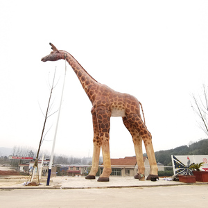 Zoo Park Grote Levensgrote Animatronic Dier Giraffe Standbeeld Voor Klanten Te Trekken - Product Image 1