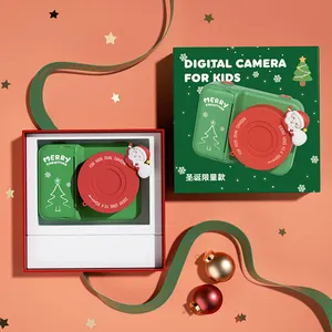 Santa claus Instant Camera 1080P Photo Printer Kids Mini Dual Lens Thermal Printing Digital Camera For Christmas Toys Gift
