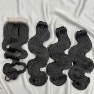 ผมต่อเวียดนามแท้แบบขายส่ง  ผ่านกระบวนการอบไอน้ำ  ลอนธรรมชาติ สีดำธรรมชาติ  แบบเย็บสองชั้นด้วยเครื่องจักร - Product Image 1