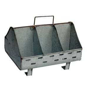 Organisateur mural en métal galvanisé de style ferme, étagère en métal rustique pour la décoration de la maison et les accessoires de cuisine, plateau de style ferme - Product Image 1