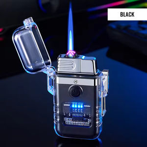 Briquets électriques USB Kits de fumeurs Outils d'<span class=keywords><strong>extraction</strong></span> de feu sûrs Logo personnalisé Briquet en métal coupe-vent pour cigarettes Cadeaux d'affaires - Product Image 3