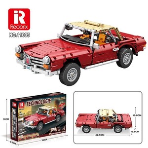 Reobrix 11005 Modello di <span class=keywords><strong>Auto</strong></span> Classica Vintage 280SL, <span class=keywords><strong>Auto</strong></span> Sportiva Telecomandata, Set di Blocchi da Costruzione per Bambini - Product Image 2