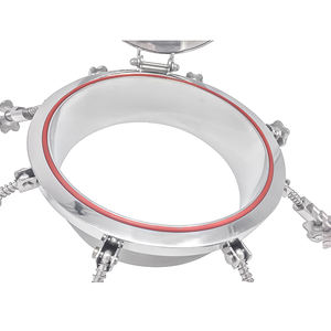 SS304 SS316L 위생 라운드 맨홀 커버 시력 유리 - Product Image 3