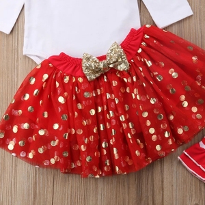Bambini primi abiti da spettacolo di natale bambine Fancy White Santa Dress Of Bulk Wholesale - Product Image 6