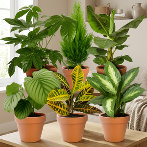 Ensemble de 6 plantes synthétiques Surprise |   Approx. 40-70 cm |   Diamètre du pot : 12-15 cm |   Produits cultivés par des experts <span class=keywords><strong>pour</strong></span> le bureau à domicile, livraison rapide, vert - Product Image 5