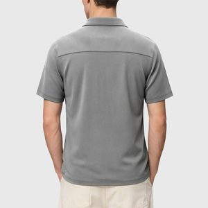 Polo en tricot uni pour homme, manches courtes, respirant, séchage rapide, décontracté, pour le golf, logo personnalisé - Product Image 4