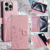 Étui de téléphone portefeuille en cuir PU floral Weview, écologique, imperméable, antichoc, pour femmes, compatible avec les modèles 14/15/16/17/18 Pro Max