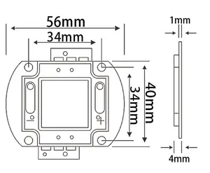 Epistar 30w 50w 100w led ad alta potenza chip di scheda tecnica